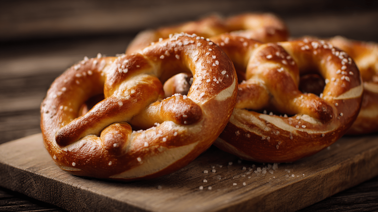 Nahaufnahme des Teigs für das Original Brezel Rezept, elastisch und gut geknetet