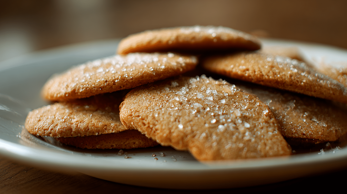 Nahaufnahme von dekorierten original Friesenkeksen mit Zuckerglasur