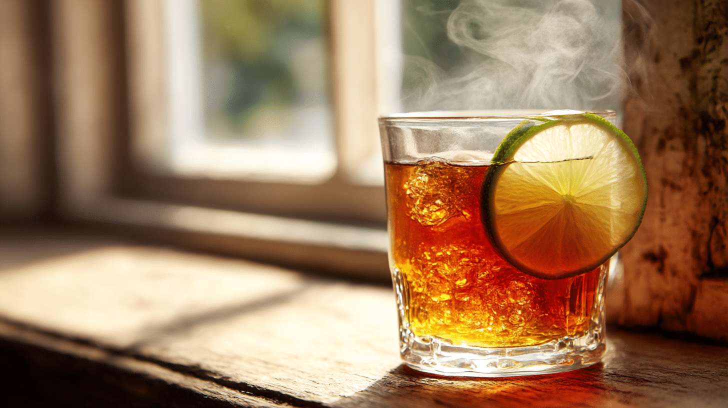 Grog Original 1 Original Grog in einer traditionellen Tasse auf einem Holztisch