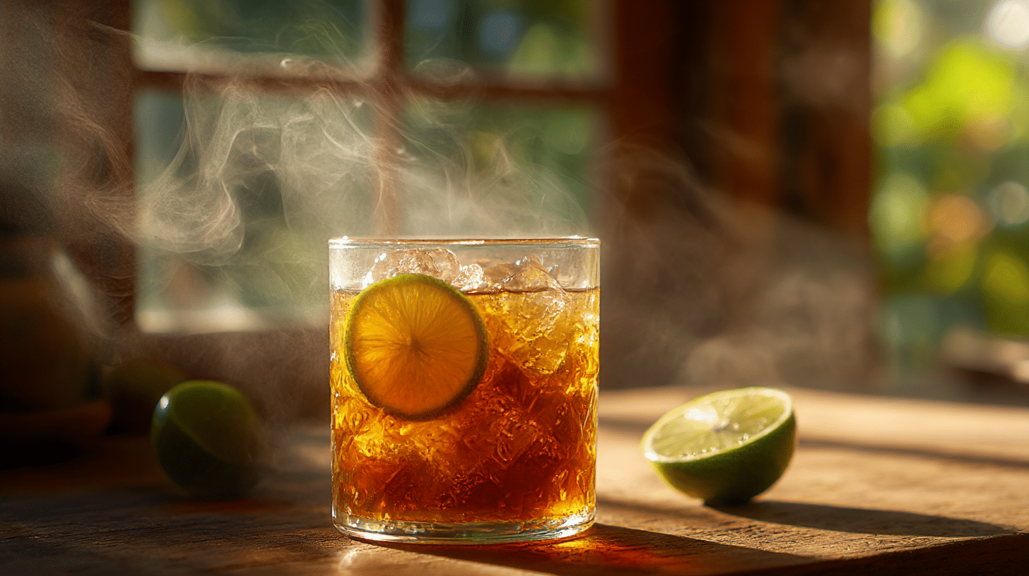 Zubereitung von original Grog mit frischen Zutaten in einer Kanne