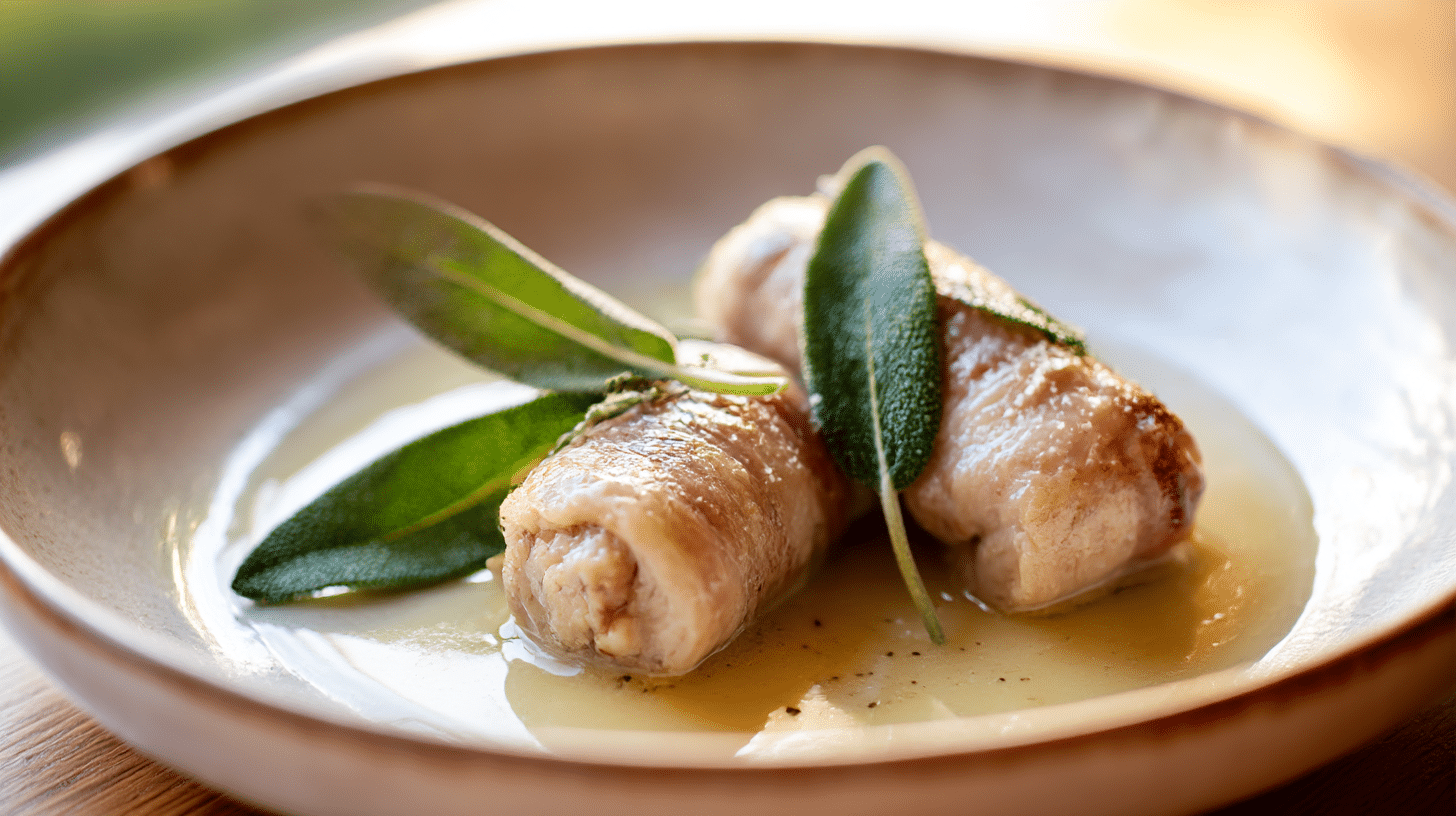 Involtini original während der Zubereitung mit frischen Zutaten