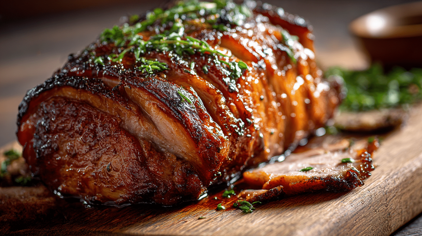 Original Schmöllner Mutzbraten in einer rustikalen Servierpfanne