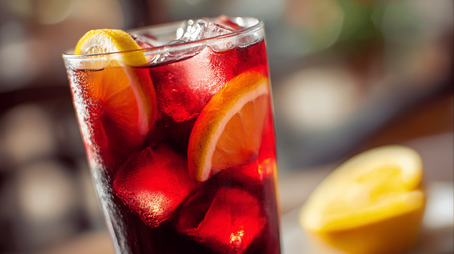 Servieridee für original Tinto de Verano in einem traditionellen Weinglas