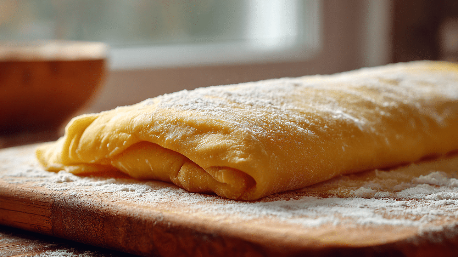 Fertig geformte Nudeln aus original italienischem Pastateig Semola, bereit zum Kochen.