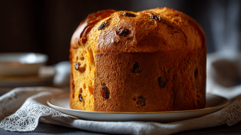Italienische Panettone Original 7 Italienische Panettone in traditioneller Papierform, frisch gebacken und duftend