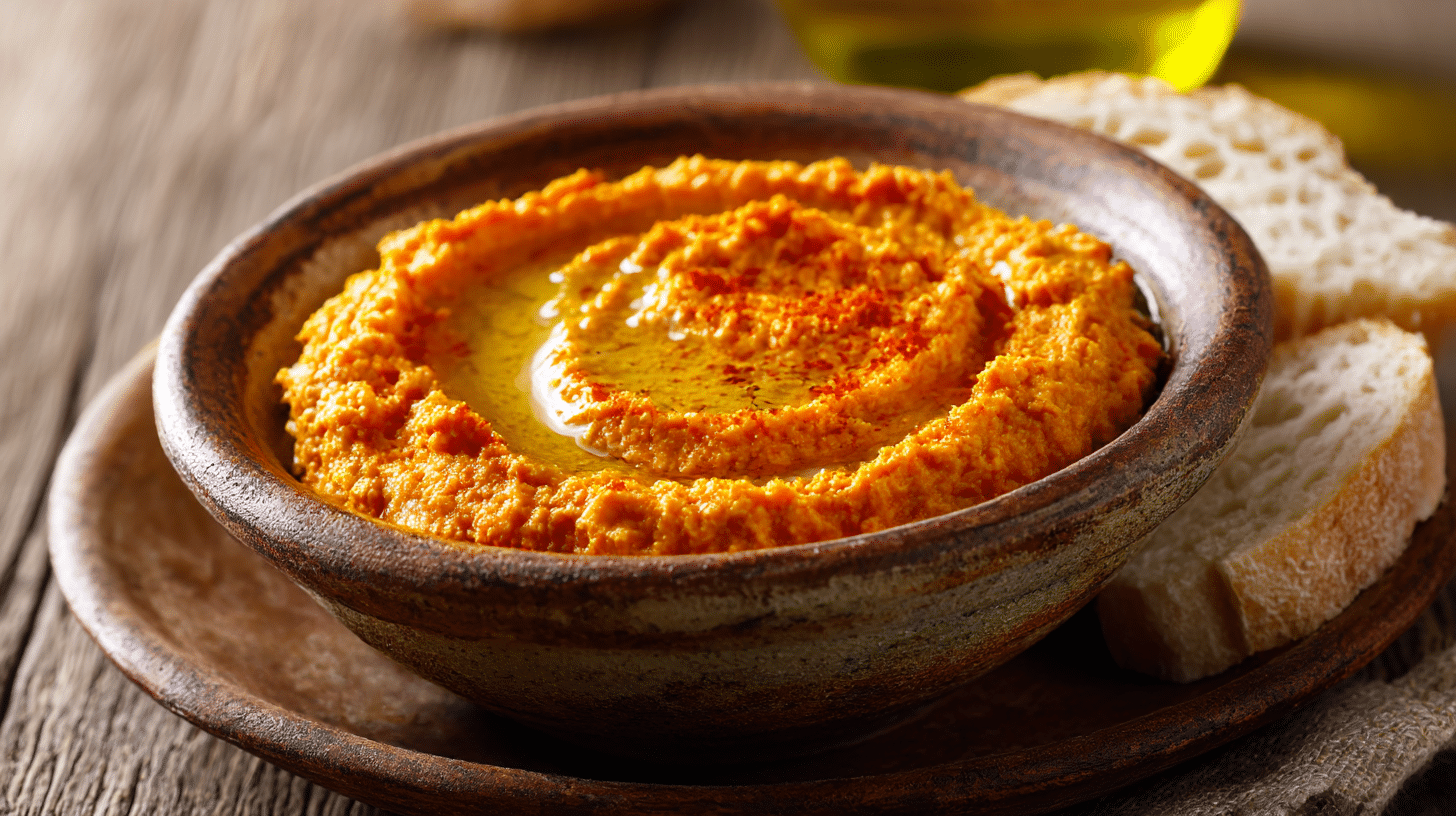 Nahaufnahme von original Taramas mit feinen Kräutern garniert