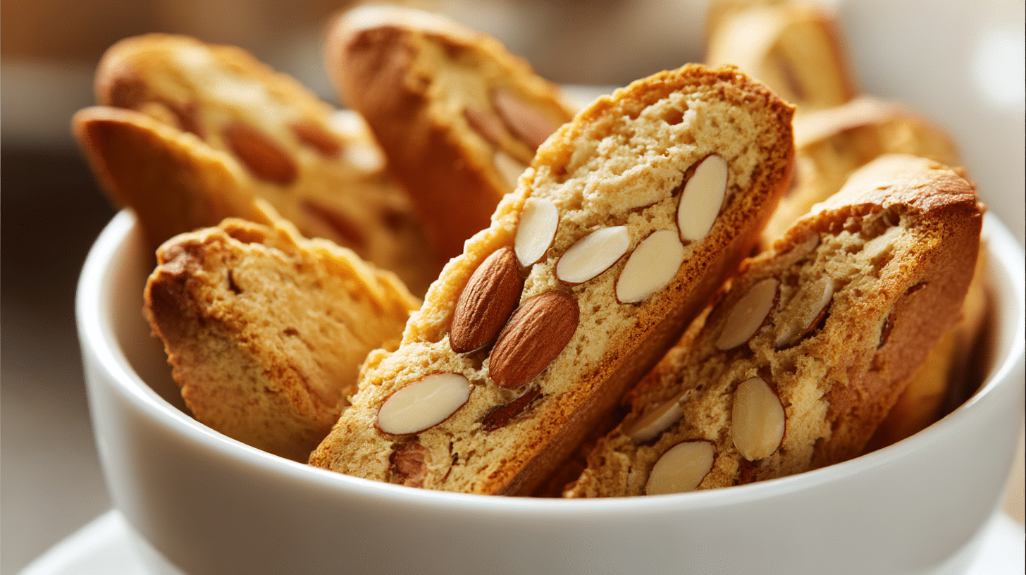 Biscotti-Teig auf dem Backblech bereit für den Ofen, traditionell zubereitet