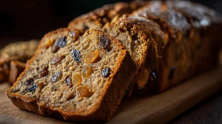 Früchtebrot Rezept Oma, frisch gebacken in einer traditionellen Kastenform