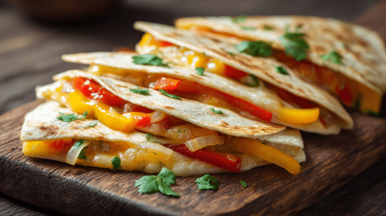 Quesadillas Rezept Original Mexikanisch 7 Original mexikanische Quesadillas auf einem Teller, frisch zubereitet mit Käse und Gemüse