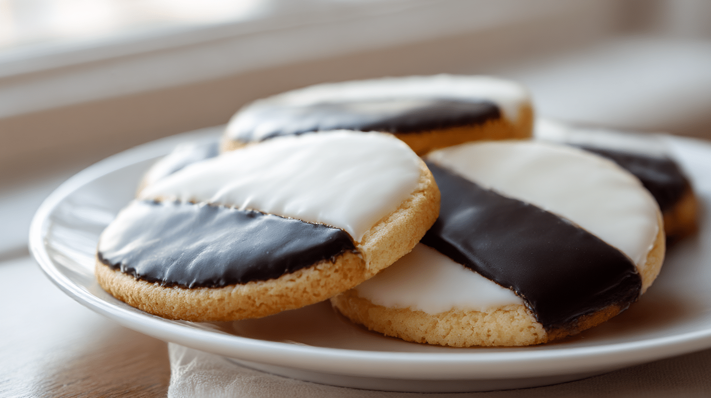 Schwarz-weiß-Gebäck nach Omas Rezept 1 Schwarz-Weiß-Gebäck nach Omas Rezept auf einem rustikalen Holzbrett