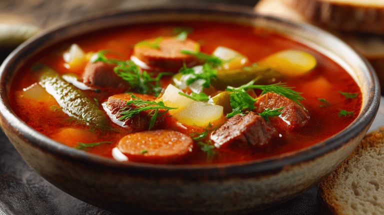 Soljanka Rezept DDR 5 Traditionelle Soljanka im Topf, ein beliebtes DDR-Rezept