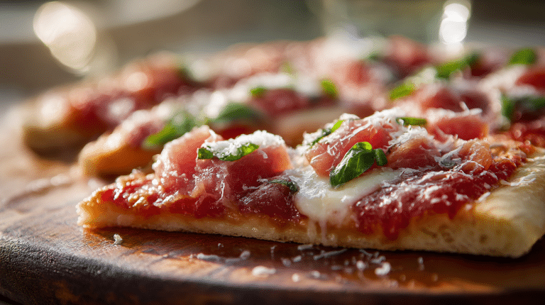 Original Pizza Tonno mit frischem Thunfisch und roten Zwiebeln, traditionell belegt